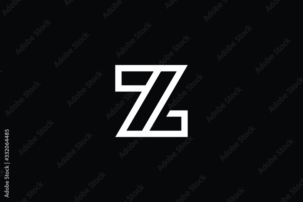 Minimal elegant monogram art logo. Outstanding professional trendy awesome artistic Z ZZ initial based Alphabet icon logo. Premium Business logo White color on black background Minimal elegant monogram art logo. Outstanding professional trendy awesome artistic Z ZZ initial based Alphabet icon logo. Premium Business logo White color on black background