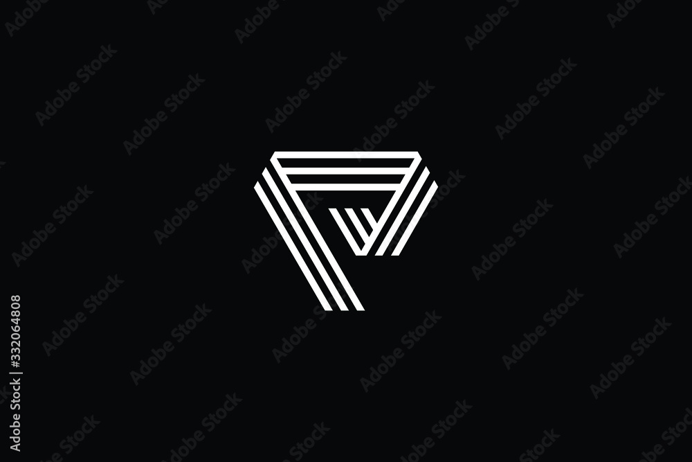 Minimal elegant monogram art logo. Outstanding professional trendy awesome artistic PV VP initial based Alphabet icon logo. Premium Business logo White color on black background Minimal elegant monogram art logo. Outstanding professional trendy awesome artistic PV VP initial based Alphabet icon logo. Premium Business logo White color on black background