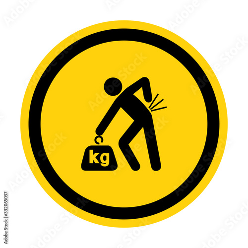 Lifting Hazard Symbol Sign, Vector Illustration, Isolate On White Background Label .EPS10