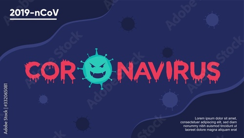 Coronavirus poster template, Covid19 concept for banner