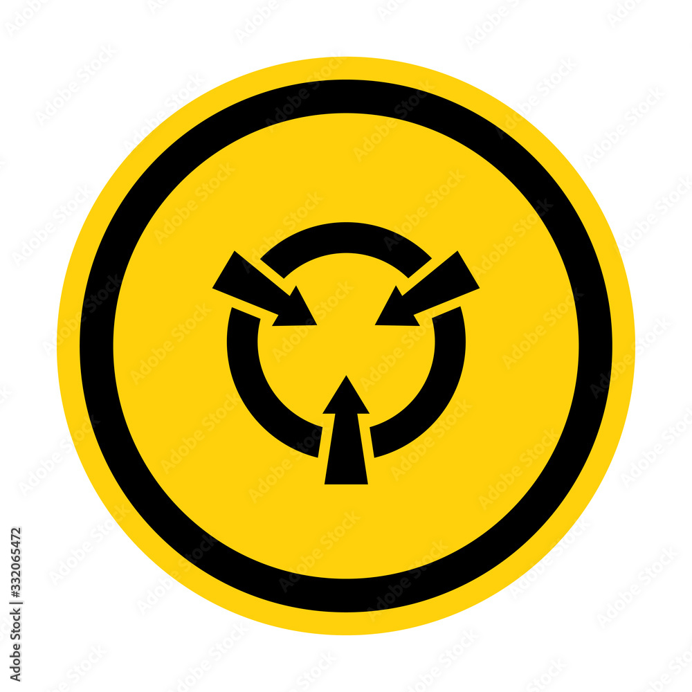 Electrostatic Sensitive Device (ESD) Symbol Sign Isolate On White Background,Vector Illustration EPS.10 Electrostatic Sensitive Device (ESD) Symbol Sign Isolate On White Background,Vector Illustration EPS.10