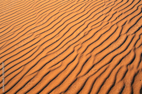 Close up of sand in Coral Pink Sand Dunes State Park, southern UT
