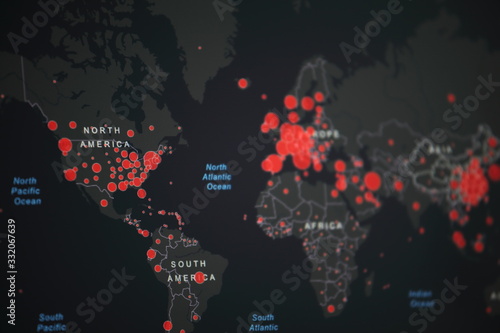 World map of Coronavirus, Close-up countries with Covid-19, as of March 22 2020, Covid 19 map confirmed cases report worldwide globally