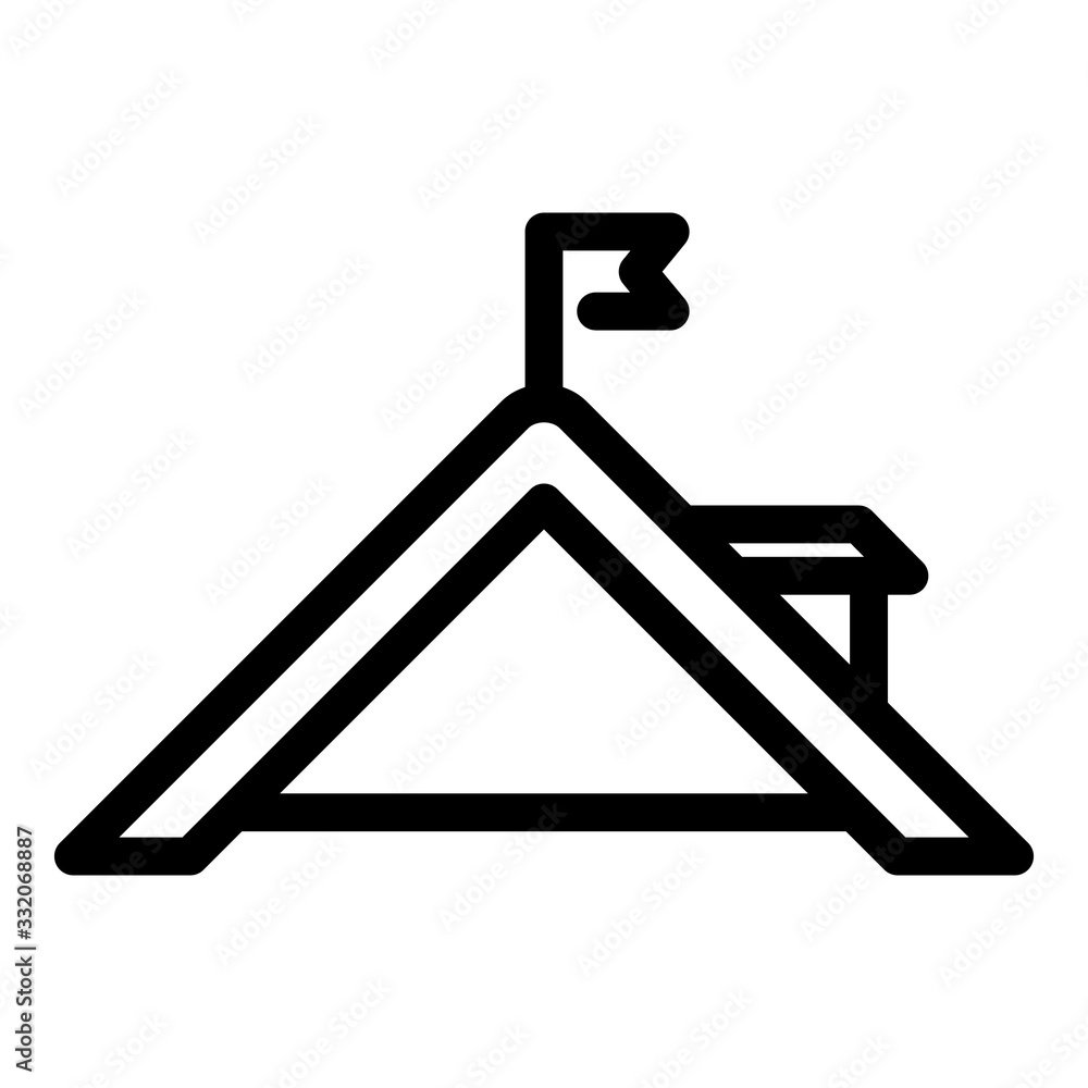 Roof end icon. Outline roof end vector icon for web design isolated on white background Roof end icon. Outline roof end vector icon for web design isolated on white background