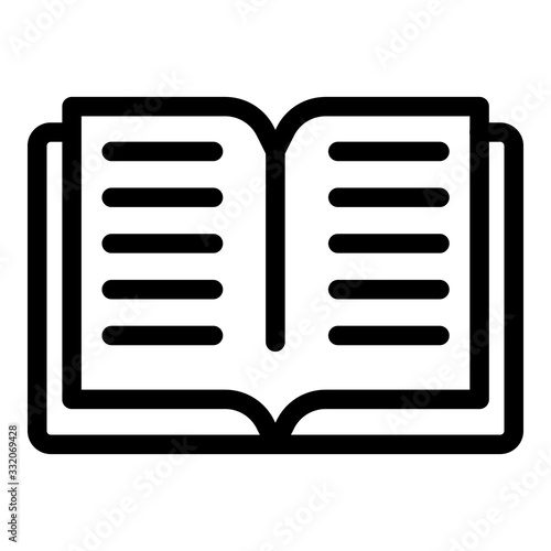 Open detective story icon. Outline open detective story vector icon for web design isolated on white background