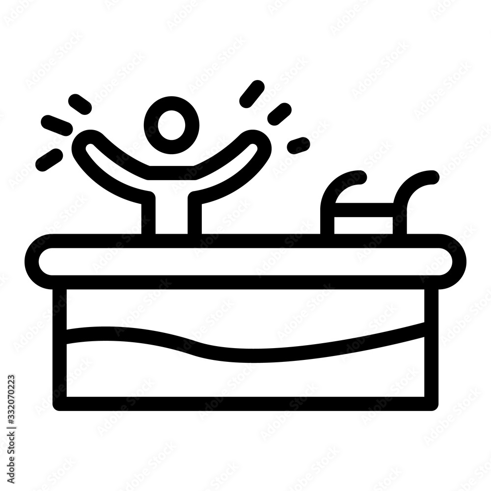 Pool icon. Outline pool vector icon for web design isolated on white background Pool icon. Outline pool vector icon for web design isolated on white background