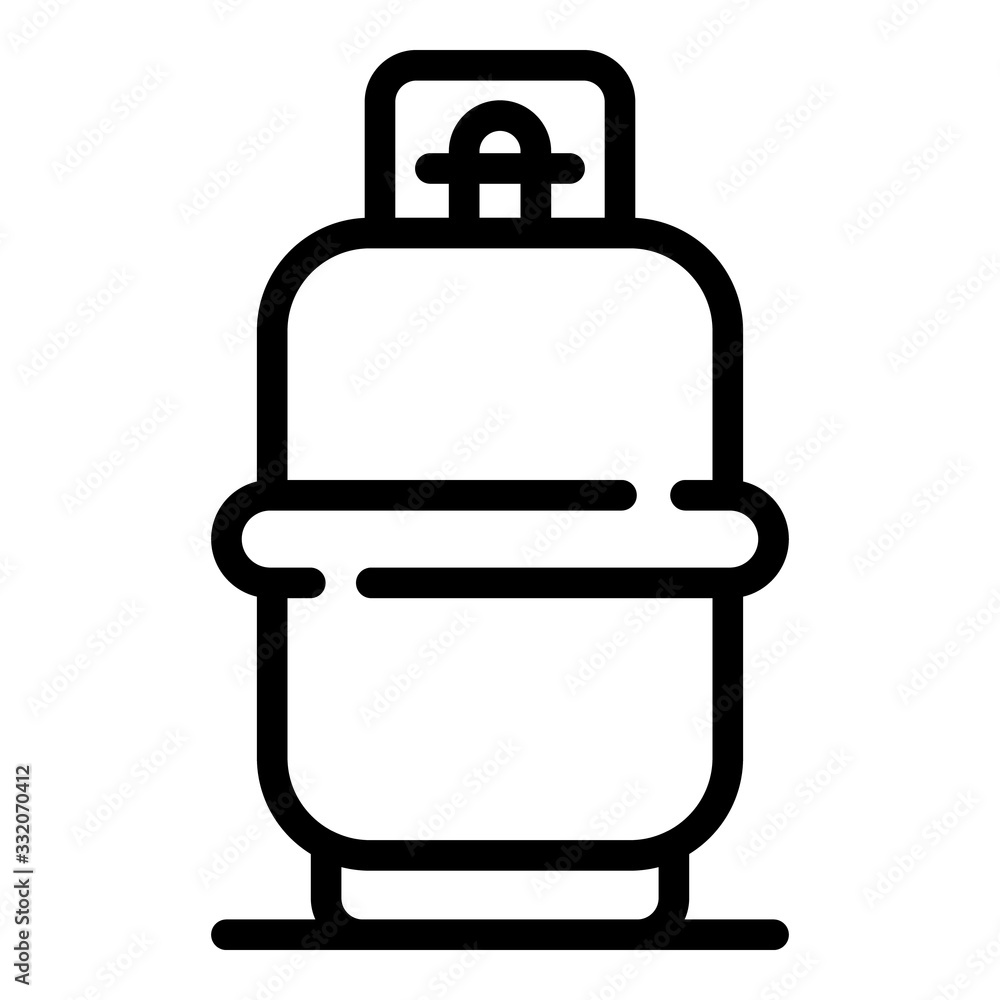 Gas cylinder for forklift icon. Outline gas cylinder for forklift vector icon for web design isolated on white background Gas cylinder for forklift icon. Outline gas cylinder for forklift vector icon for web design isolated on white background
