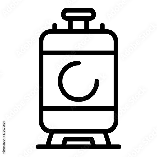 Carbon dioxide cylinder icon. Outline carbon dioxide cylinder vector icon for web design isolated on white background