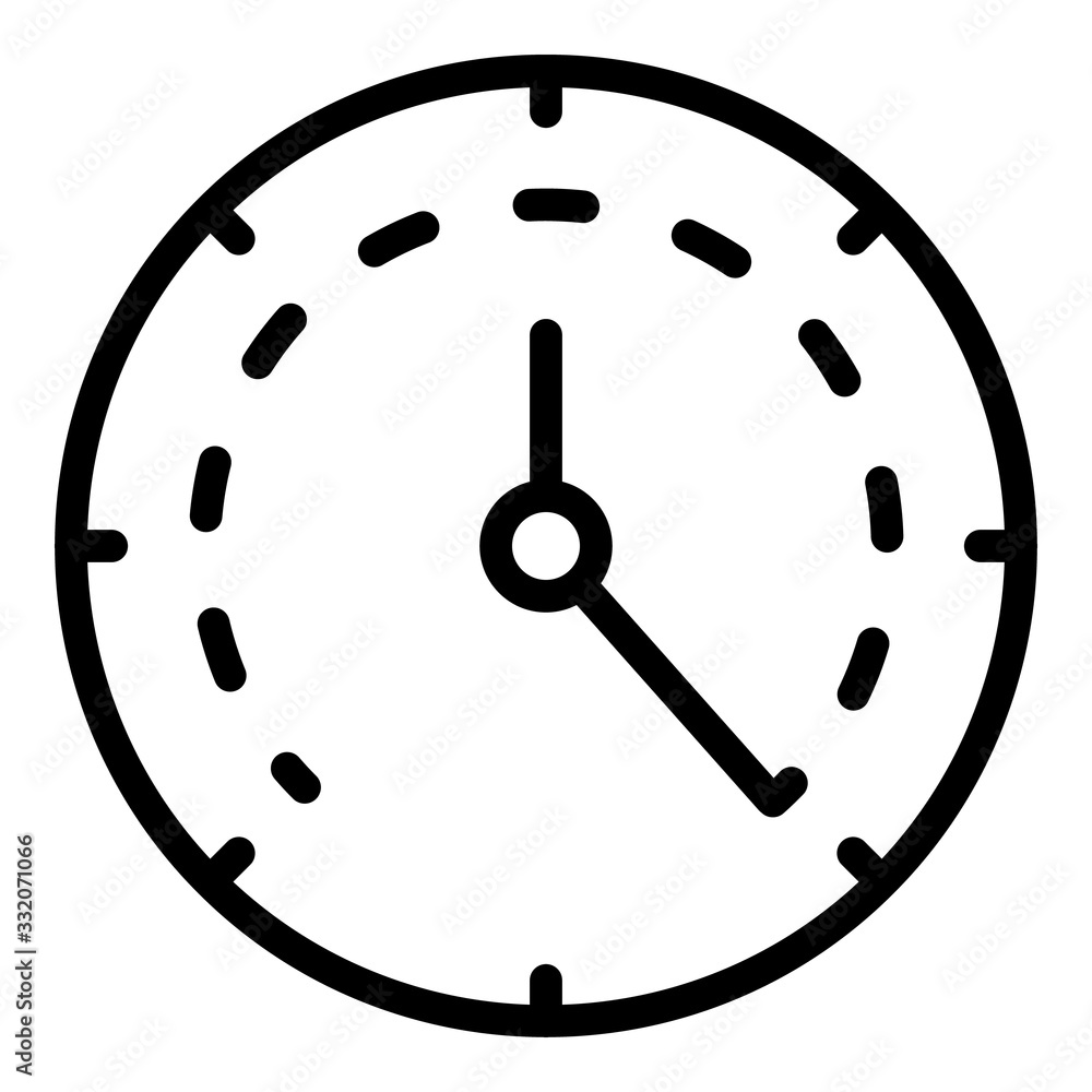 Analog clock icon. Outline analog clock vector icon for web design isolated on white background Analog clock icon. Outline analog clock vector icon for web design isolated on white background