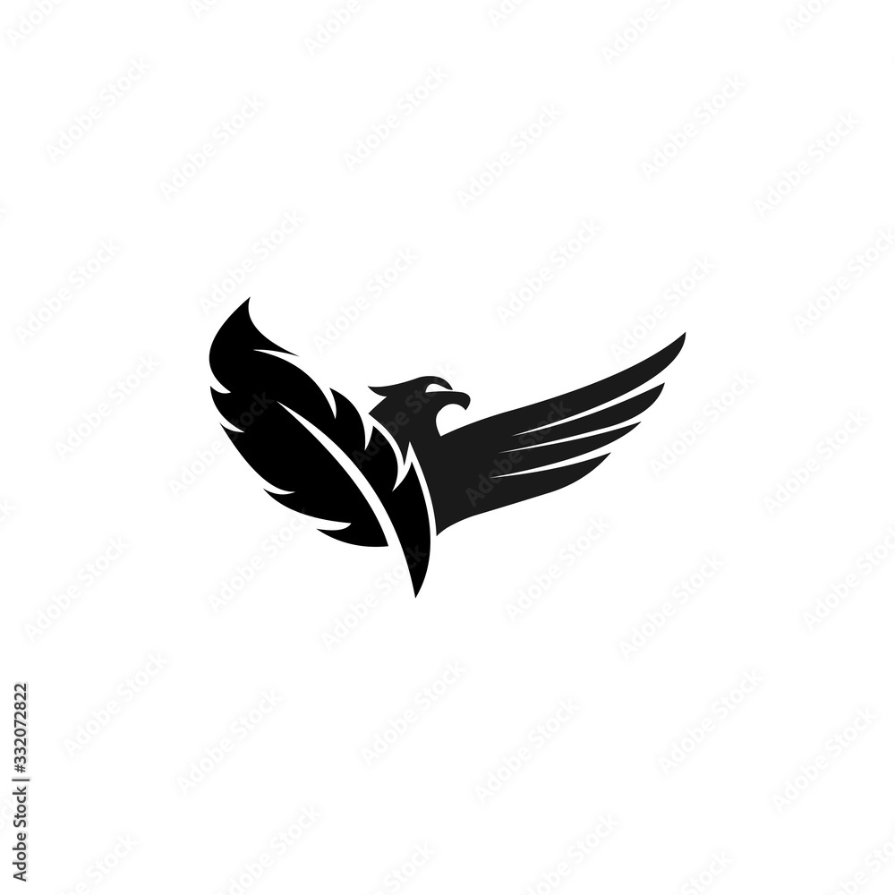 Obraz premium eagle and a wing logo template
