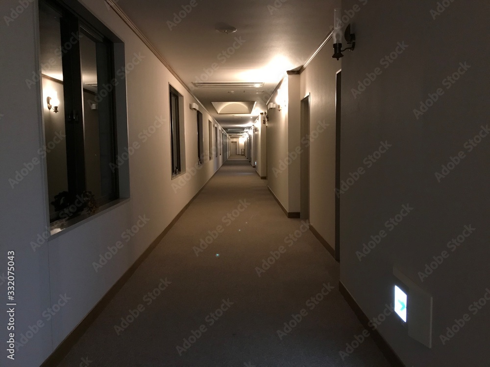 Empty Corridor at Night