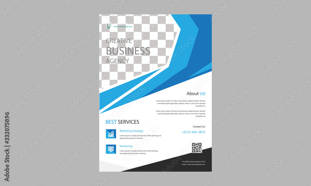 Corporate Flyer Layout with Graphic Elements Corporate Flyer Layout with Graphic Elements