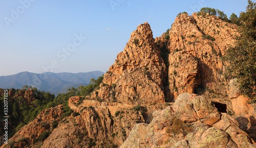 Red rocks in Corsica France