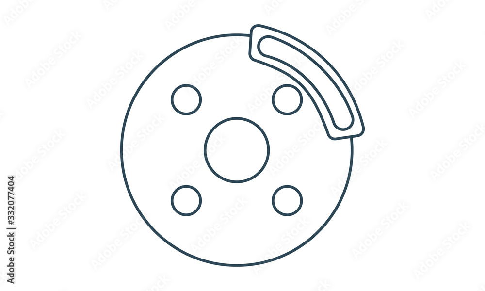 Brake icon for automotive and vehicle safety systems Brake icon for automotive and vehicle safety systems