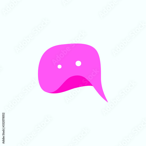 Ghost chat vector logo in a modern flat style