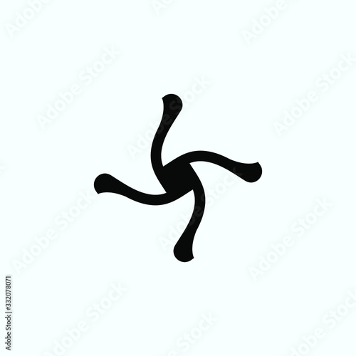 Camera shutter simple vector logo, funnel addictive in itself.