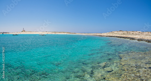 Marsa Matruh  Egypt. The amazing sea with tropical blue  turquoise and green colors. Relaxing context. Fabulous holidays. Mediterranean Sea. North Africa. Clean and pristine sea