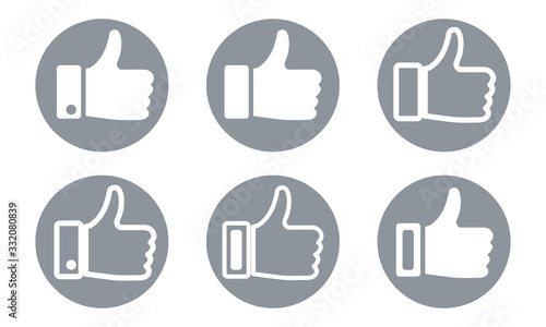 Thumb Up Icons, Fingers Illustration Vector