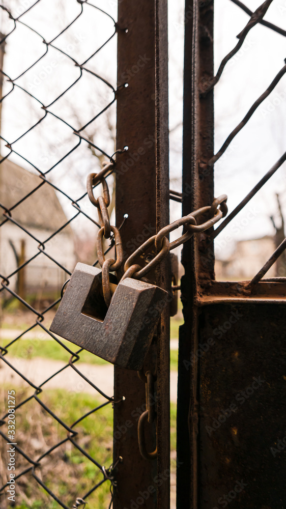 on an iron gate the castle weighs on a chain on an iron gate the castle weighs on a chain