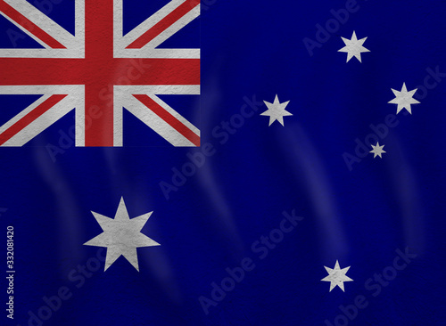 Travel and study in Australia concept with australian flag background