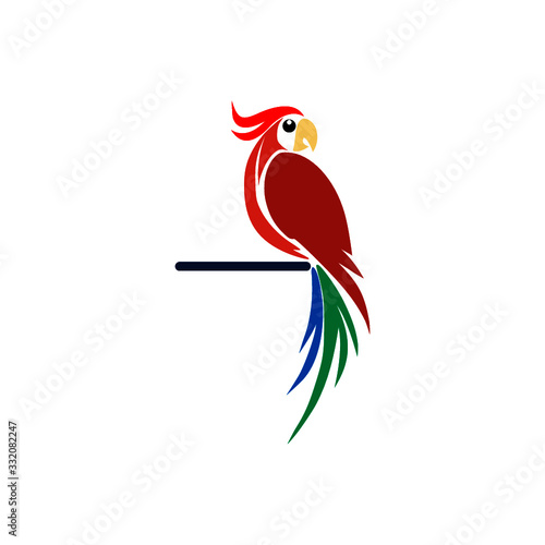 Parrot icon isolated on white background