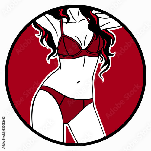set of women's underwear on the model