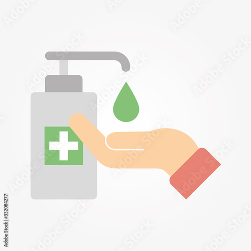 Wash / disinfect / sanitize your hands regularly and thoroughly for a good hygiene and health and to avoid infection with a virus.
