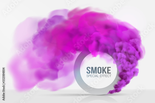 Realistic multi-colored smoke on a white background. Colored smoke bombs.isolated fog or smoke, transparent special effect. Bright magic cloud.Abstract illustration for the design.vector