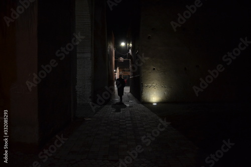 Someone walking in the night in Marrakech © Bruno