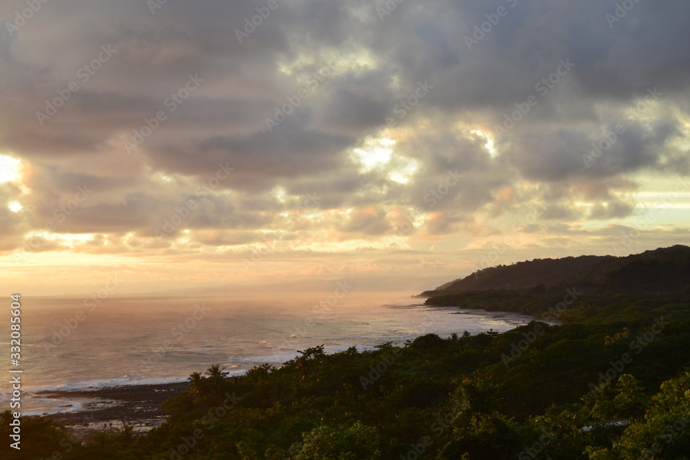 Amazing sunset in Malpais, Costa Rica
