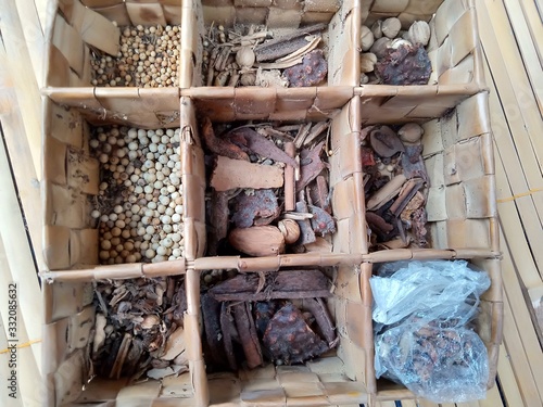 wooden shelf in a shop