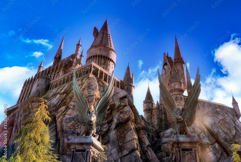 Naklejka premium los angeles,usa - 12/26/2016 - the wrold of Harry Potter universal studio