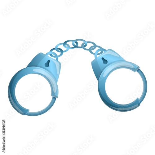 Handcuffs icon. Cartoon of handcuffs vector icon for web design isolated on white background