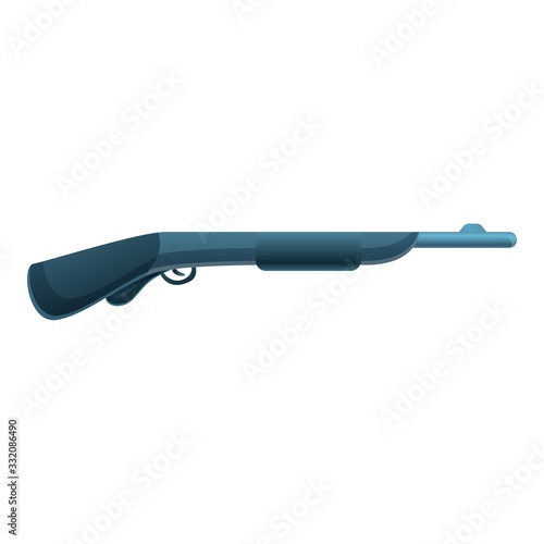 Police shotgun icon. Cartoon of police shotgun vector icon for web design isolated on white background