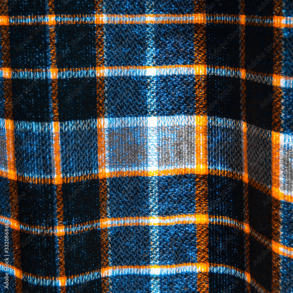 Classic checkered blue yellow textile pattern. Classic checkered blue yellow textile pattern.