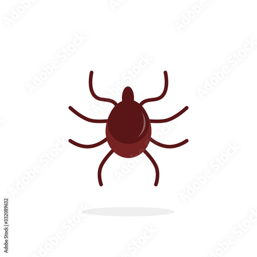 simple flat icon of a brown beetle