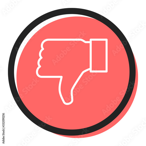Speech icon vector bubble like donts, red color. flat simple trend modern logotype graphic design