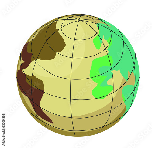 old style globe planet earth life world icon globus isolated on white background