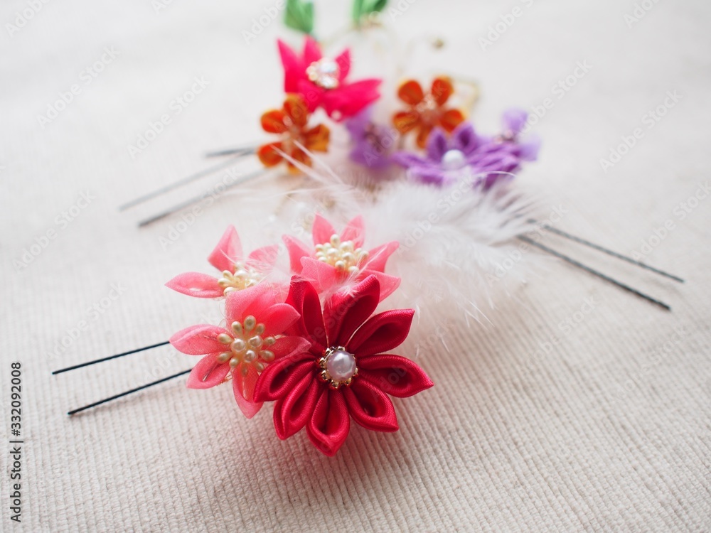 つまみ細工の花 つまみ細工の花