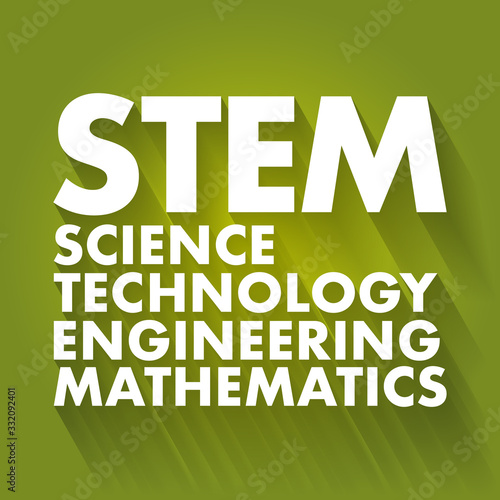 STEM - Science, Technology, Engineering, Mathematics acronym, education concept background