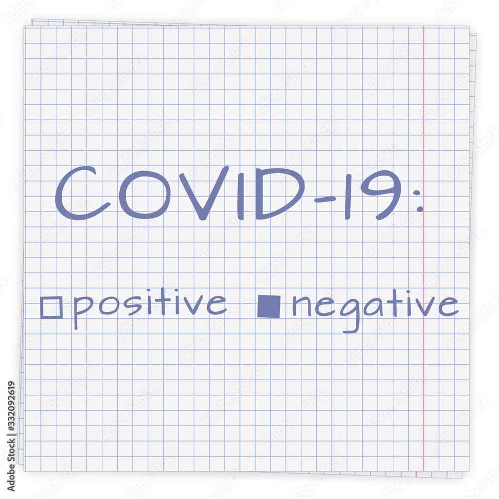 Coronavirus positive and negative result, vector illustration. Coronavirus positive and negative result, vector illustration.