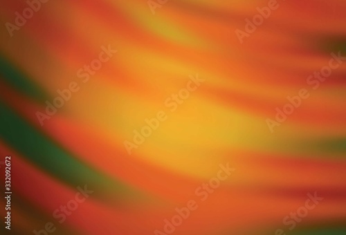 Dark Orange vector glossy abstract backdrop.