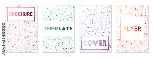 Report cover design. Can be used as cover  banner  flyer  poster  business card  brochure. Astonishing geometric background collection. Captivating vector illustration.