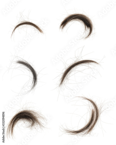 Canvas Print Hair bundle isolated on white background