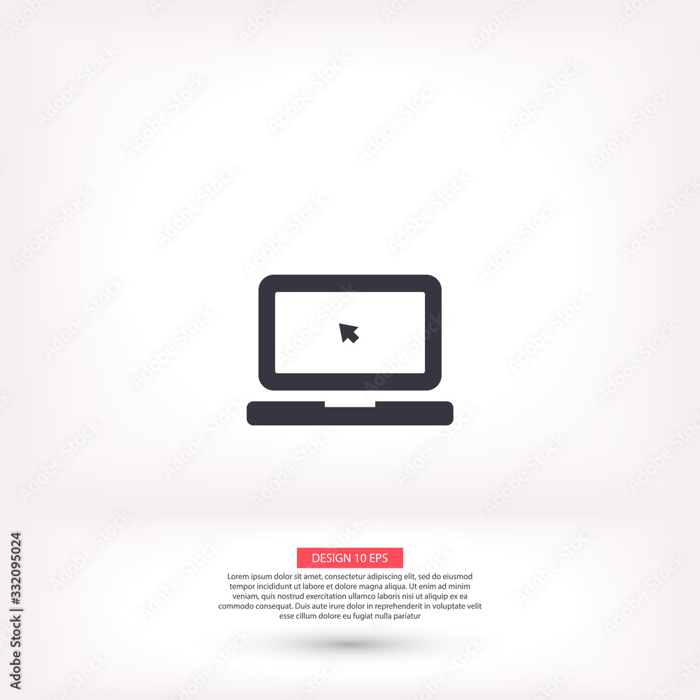 Laptop vector icon , lorem ipsum Flat design Laptop vector icon , lorem ipsum Flat design