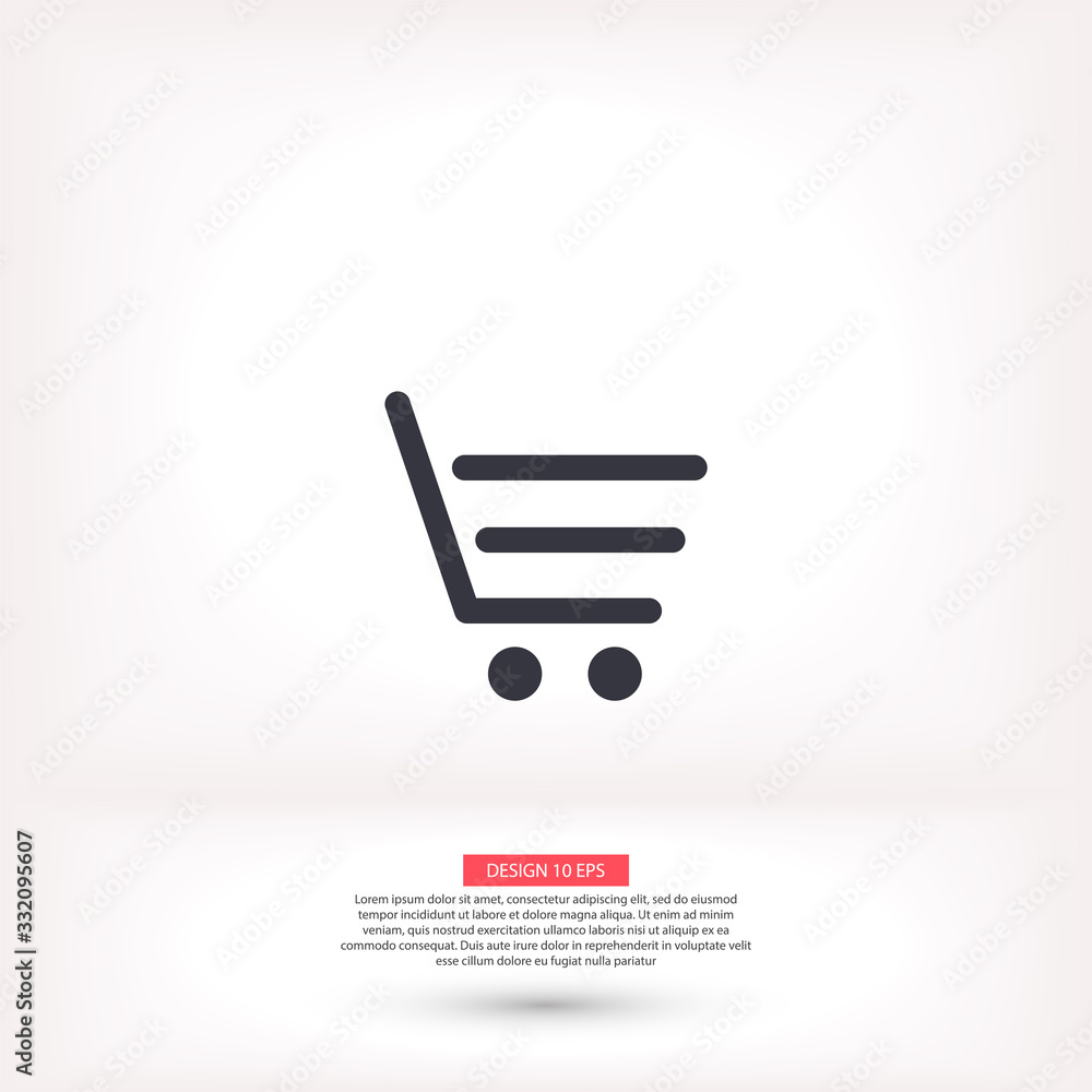 Basket vector icon , lorem ipsum Flat design Basket vector icon , lorem ipsum Flat design