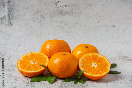 Fresh oranges cut out on a white background © artit