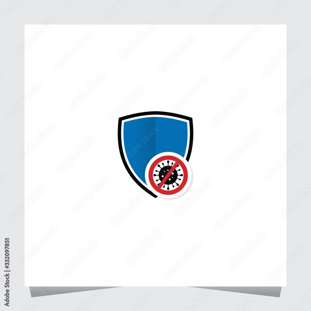 Protected From Virus Logo inspirations Template. Icon Protected From Virus Logo inspirations Template. Icon
