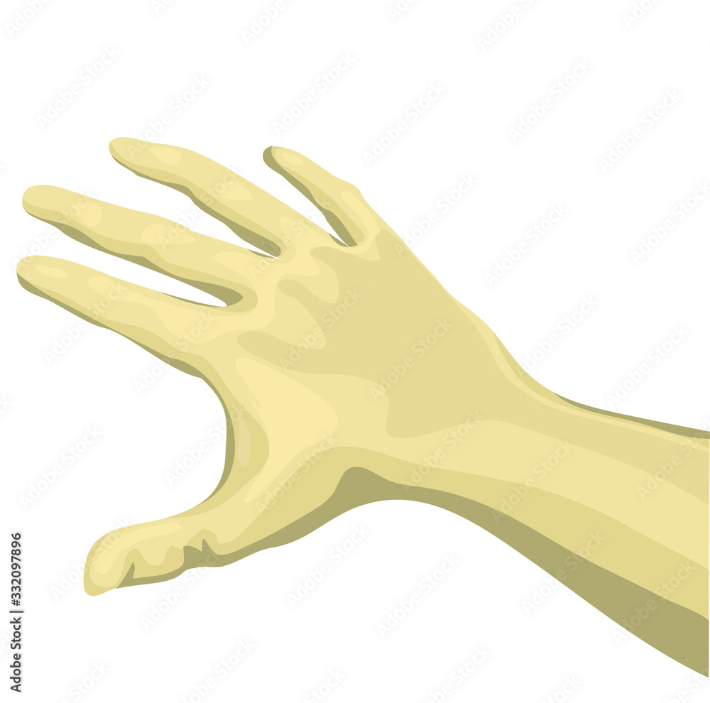 Obraz premium hand wirst fingers sign symbol isolated on white background