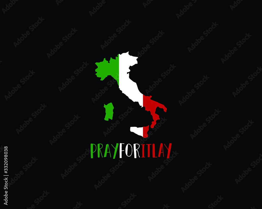 Pray for Italy | Corona Virus T-shirt Design Pray for Italy | Corona Virus T-shirt Design